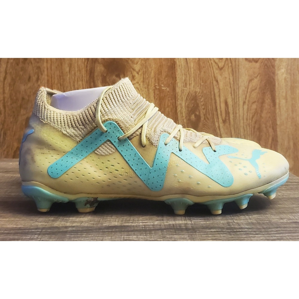 Puma Future Pro FG‎ Soccer Cleats Men's Size 6 Yellow Teal